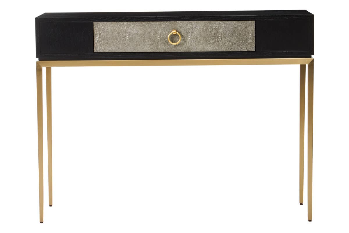 Deruta Grey Shagreen Console Table