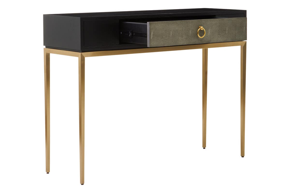 Deruta Grey Shagreen Console Table