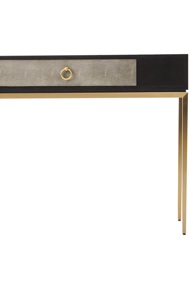 Deruta Grey Shagreen Console Table