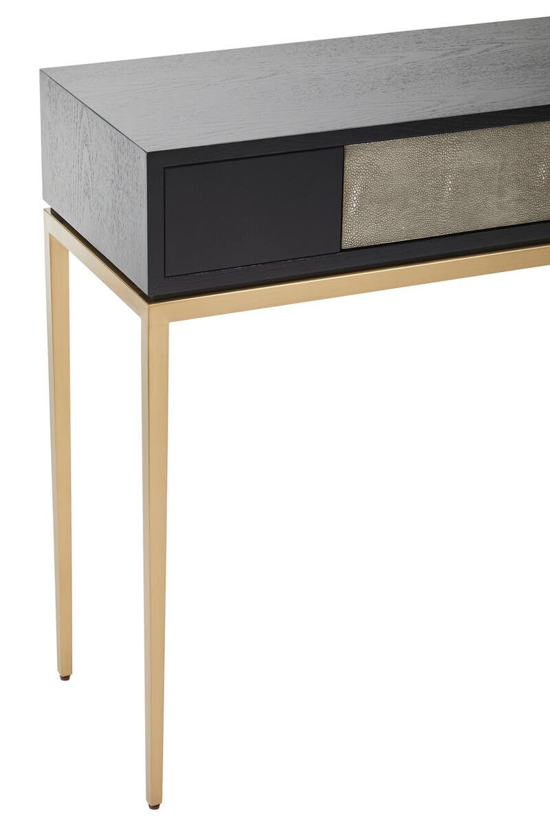 Deruta Grey Shagreen Console Table