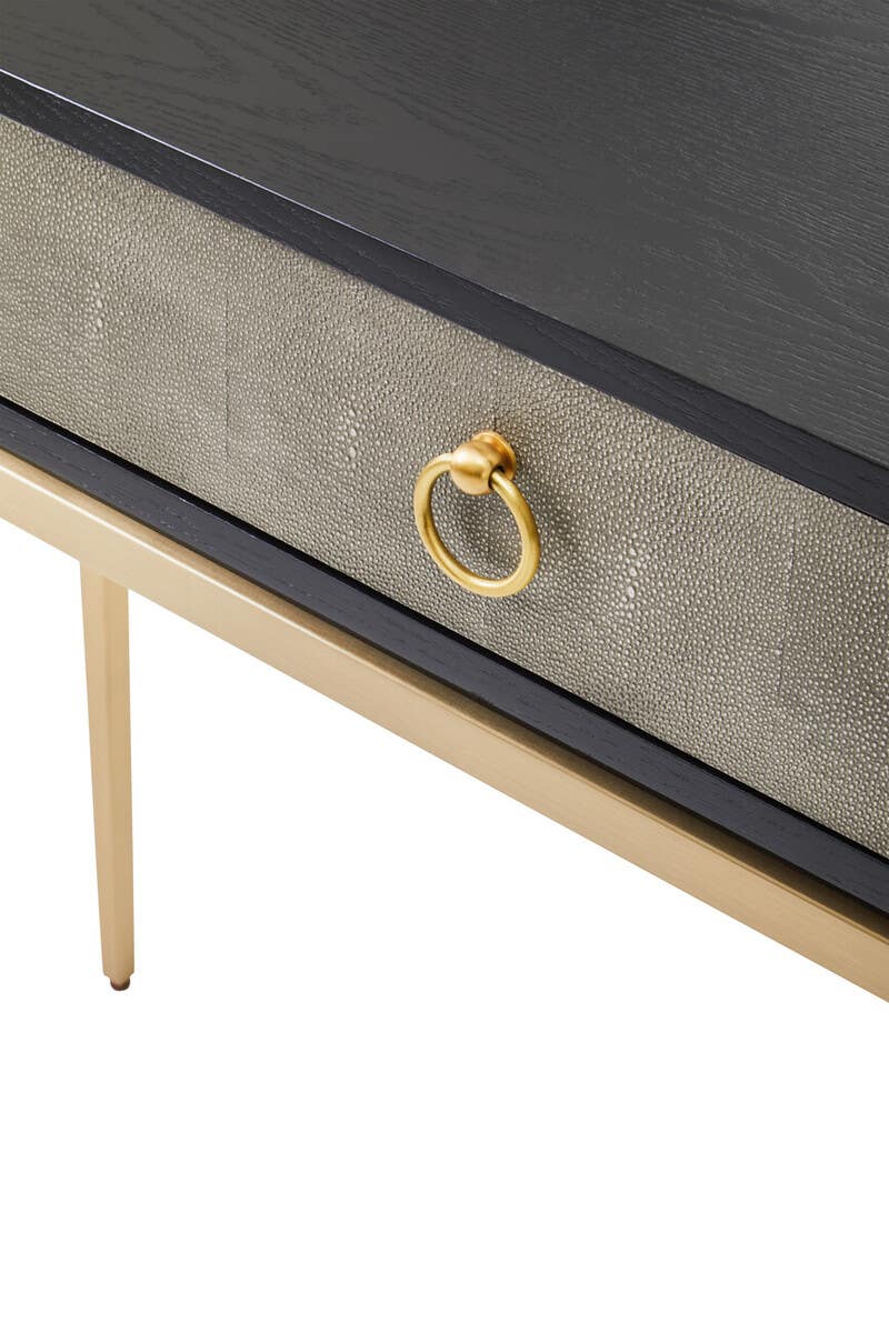 Deruta Grey Shagreen Console Table