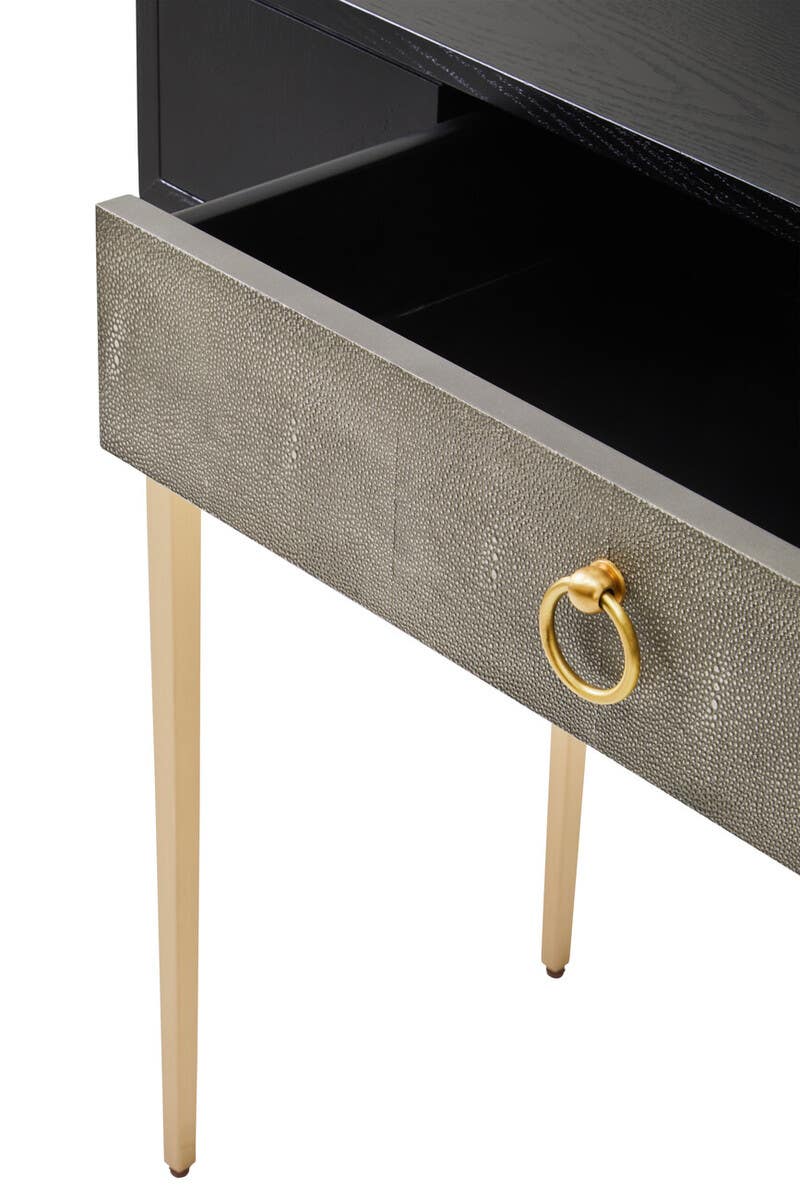 Deruta Grey Shagreen Console Table