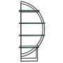 Vogue Right Half Moon Black Shelf Unit