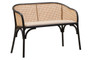 Cebu Natural Cane Bench with Black Beech Wood Frame