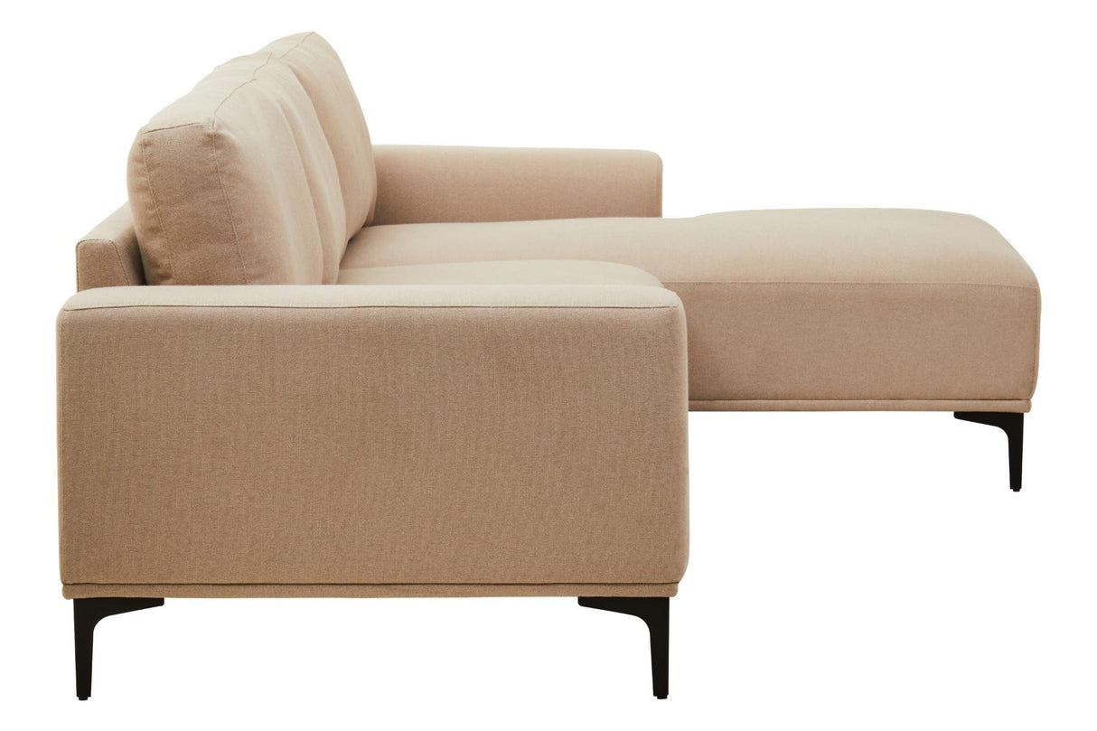 Toulon 3 Seat Natural Fabric Left Chaise Sofa