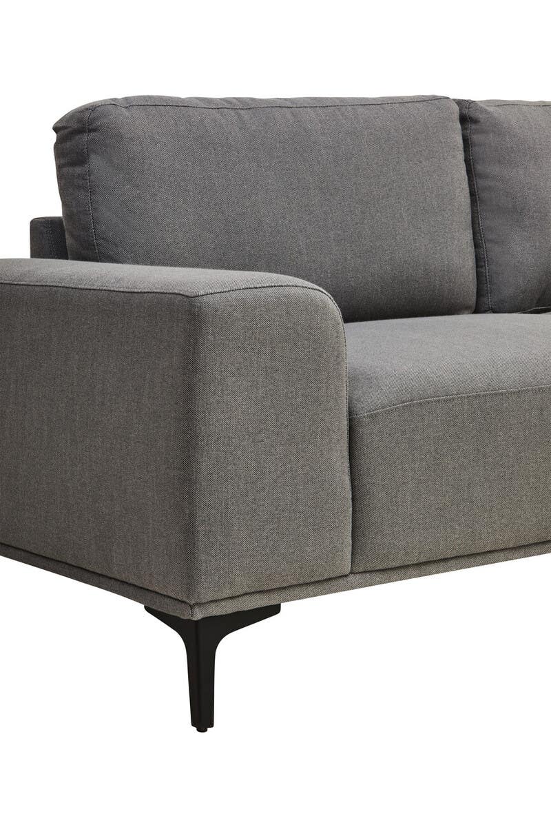 Toulon 3 Seat Grey Fabric Left Chaise Sofa