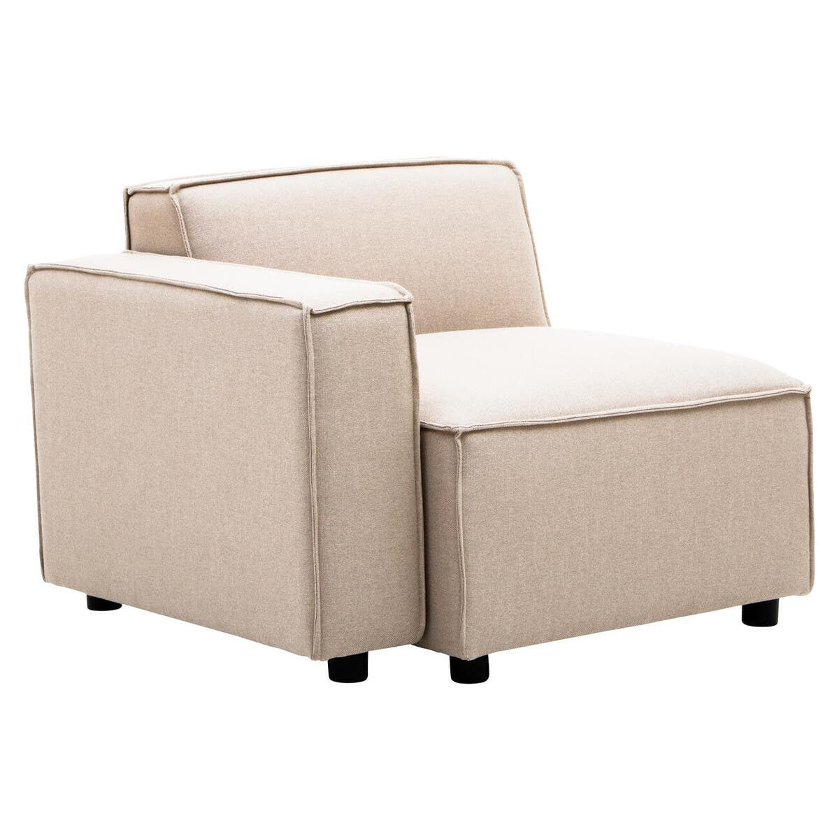 Toulouse Natural Fabric Left Arm Modular Sofa
