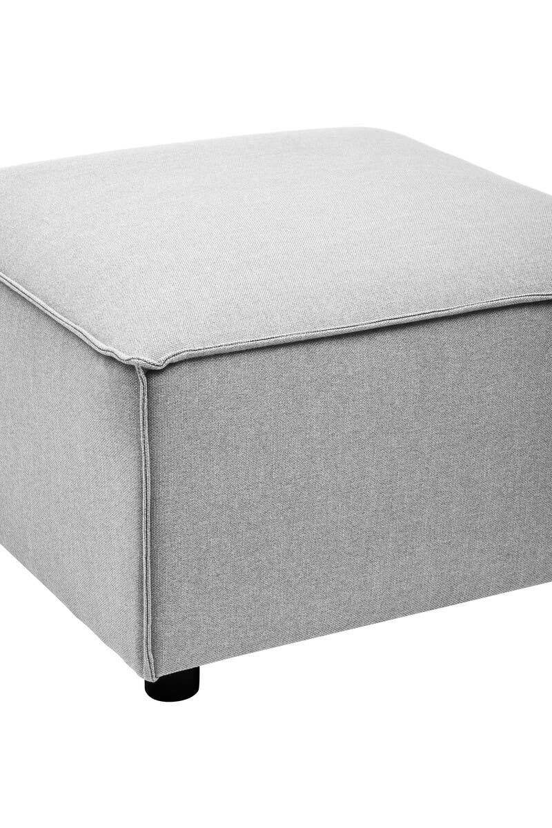 Toulouse Grey Fabric Sofa Ottoman