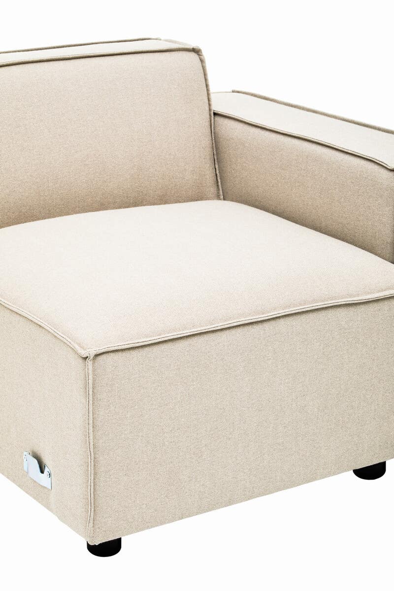 Toulouse Cream Fabric Left Arm Sofa
