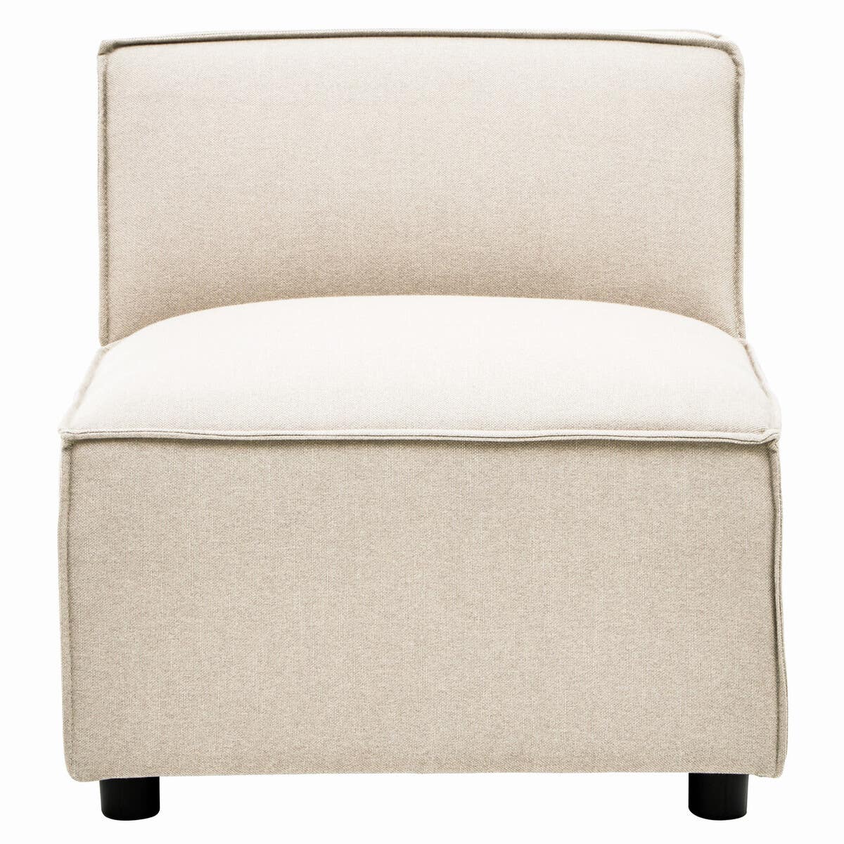Toulouse Cream Fabric Armless Sofa