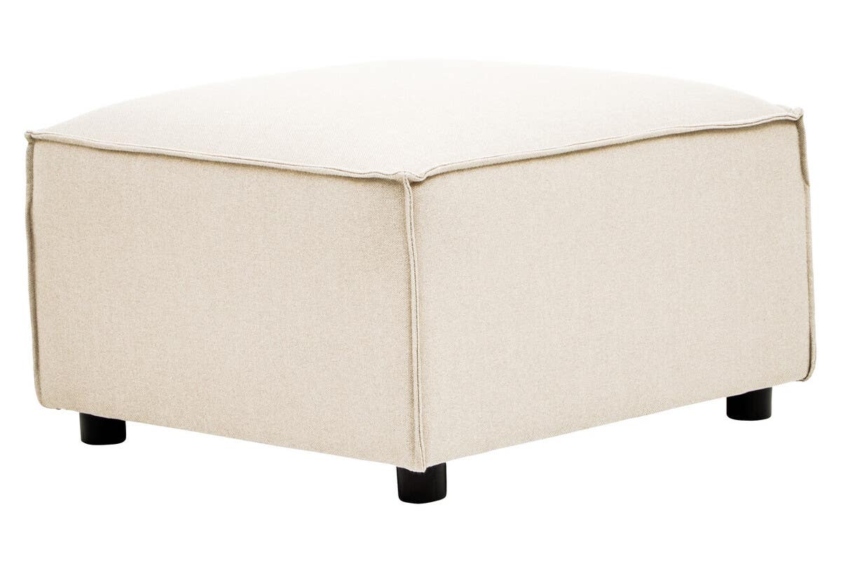 Toulouse Cream Fabric Sofa Ottoman