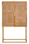 Teora Paper Rope Detail Two Door Mango Wood Cabinet
