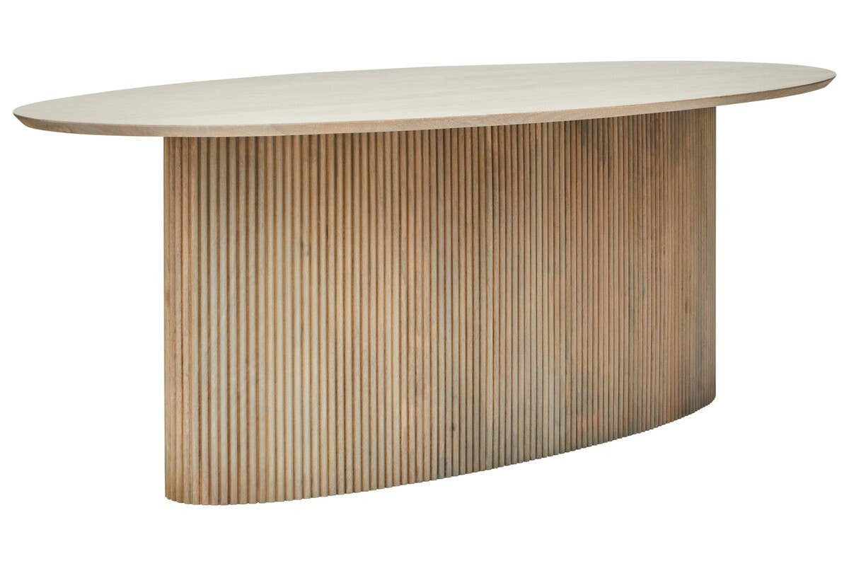 Torello Grey Mango Wood Oval Dining Table