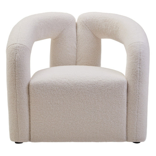 Davina Ivory Boucle Effect Statement Chair
