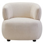 Dasha Textured Ivory Curve Chair