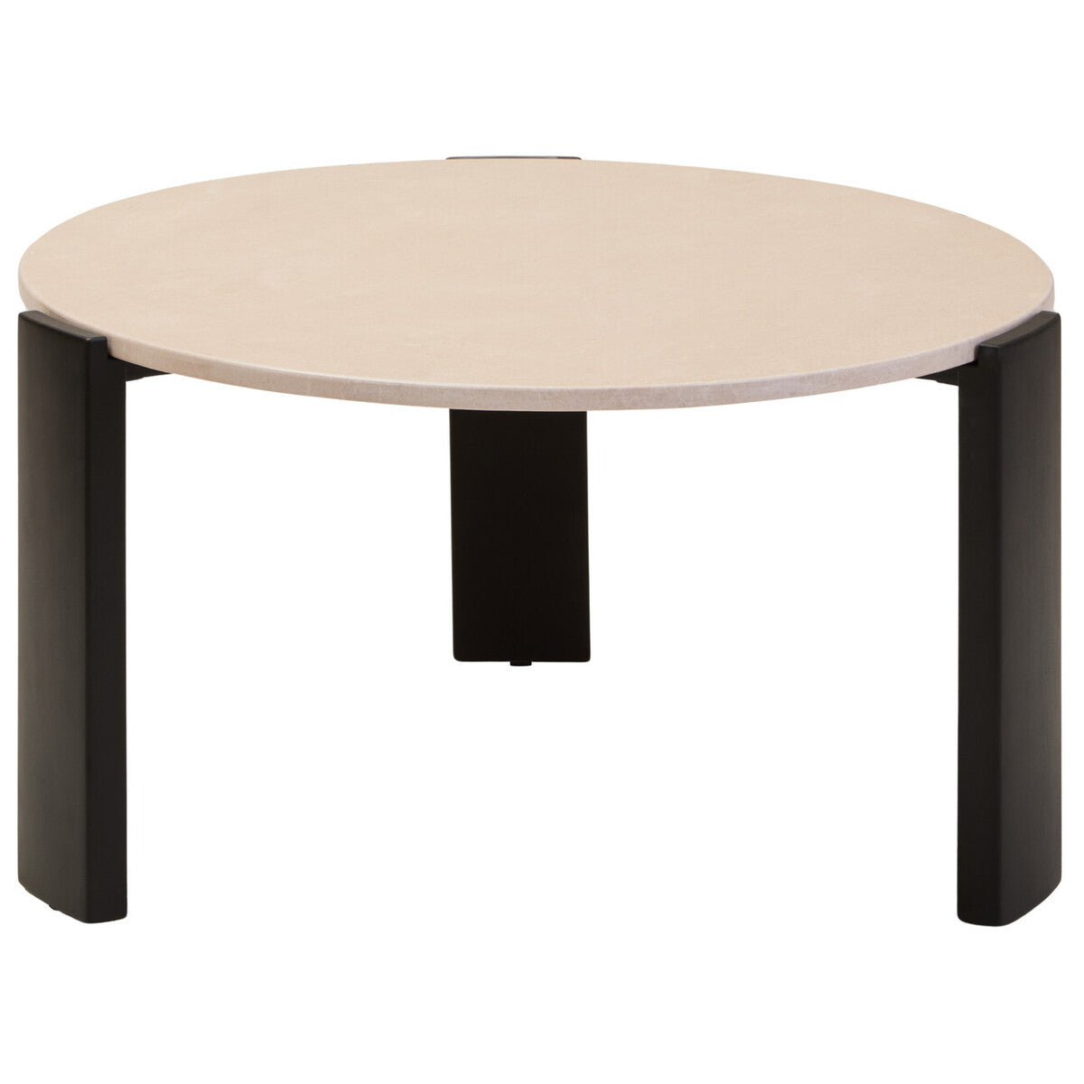 Palermo Round Cream Marble Top Large Coffee Table