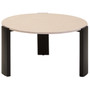 Palermo Round Cream Marble Top Large Coffee Table