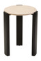 Palermo Cream Marble Top Round Side Table