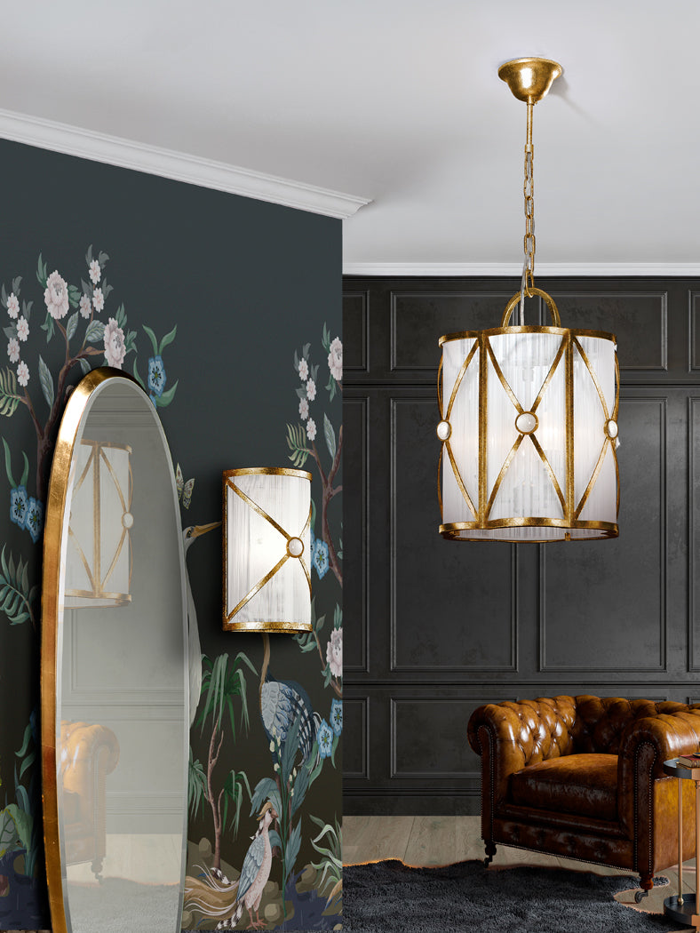 Elegant Triple Glow Gold Esparta Lamp