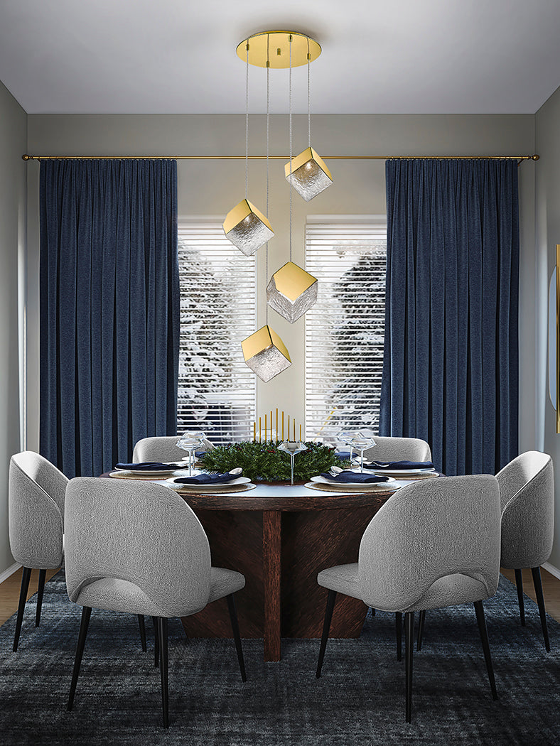 Golden Elegance: Priscila 4-Light Chandelier