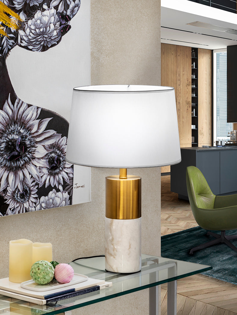 Elegant Marble Illumination: Single Light Lucian Table Lamp