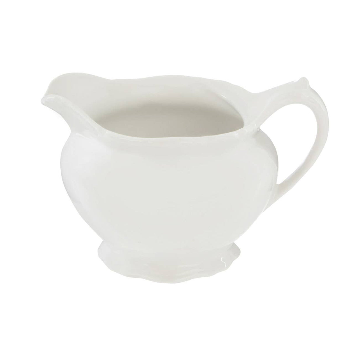 Embossed White Creamer
