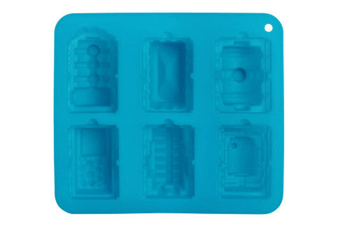 Hallie 6 Train Design Turquoise Silicone Cake Mould