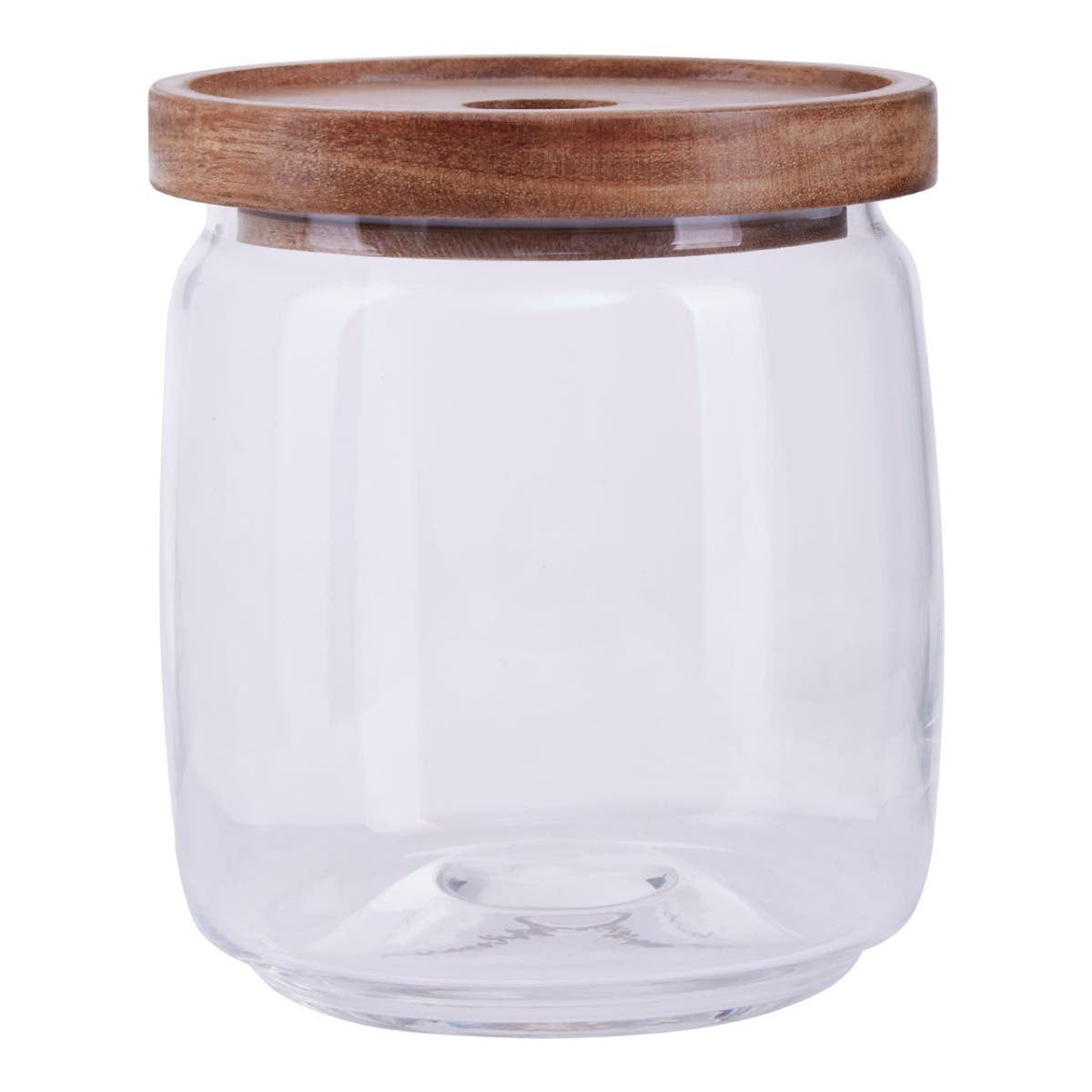 Tromso Round Glass Storage Jar with Acacia Lid 860 ml