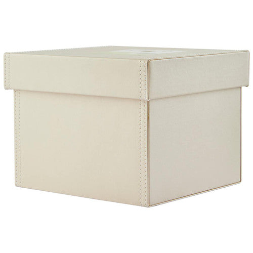 Cuir Leather Effect Cream Storage Box