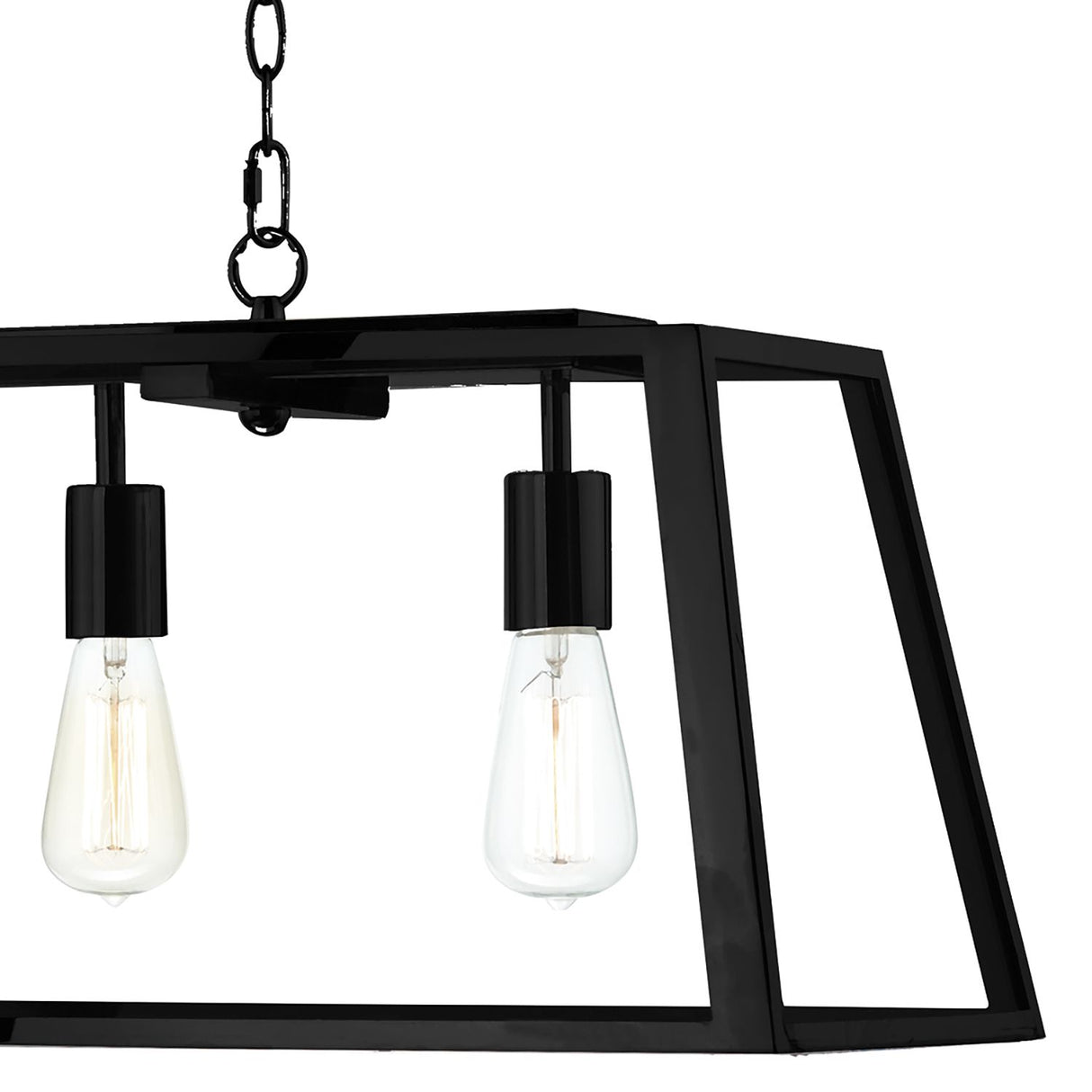 Academy 5 Light Bar Pendant Matt Black and Glass
