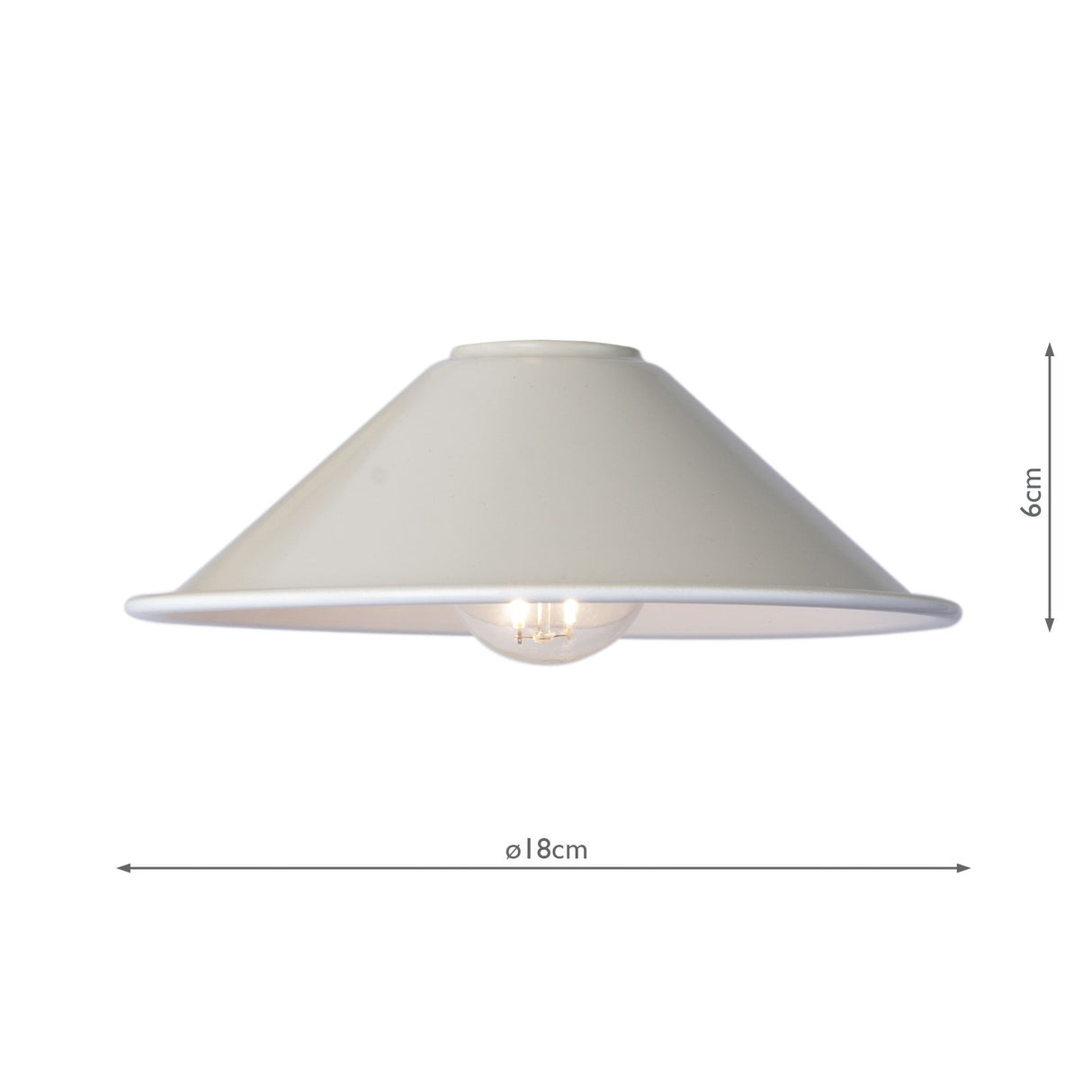 Accessories Easy Fit Metal Shade Matt Cashmere/Taupe 18Cm