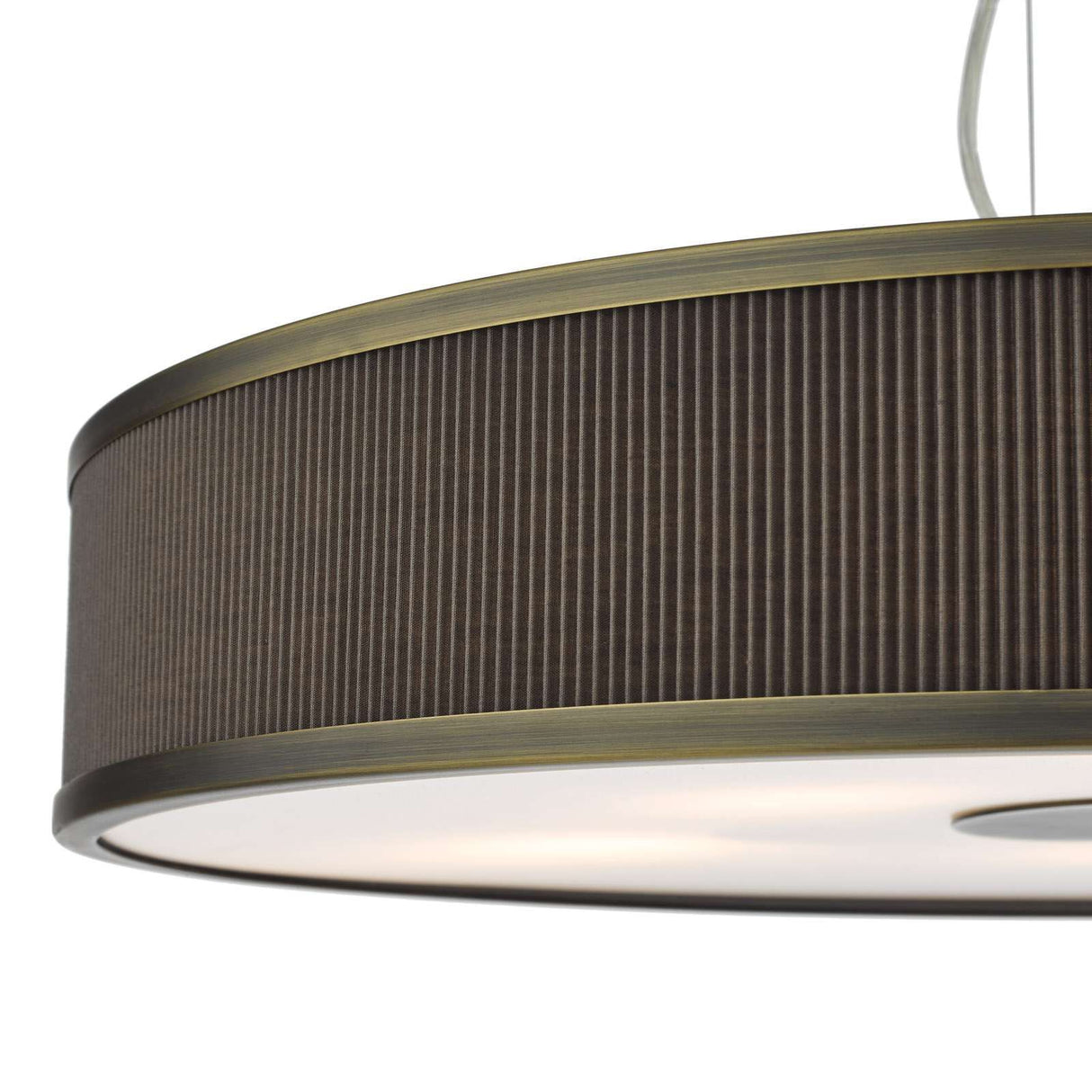 Alvaro 6 Light Pendant Antique Bronze and Brown With Shade