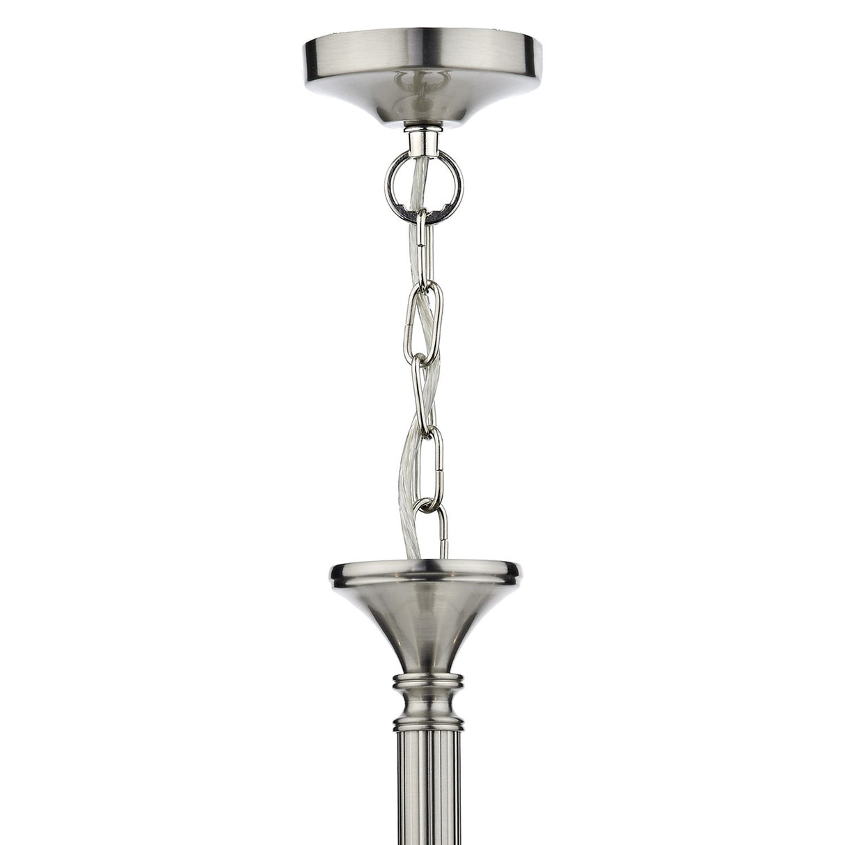 Ambassador 5 Light Armed Pendant Satin Chrome Fitting Only