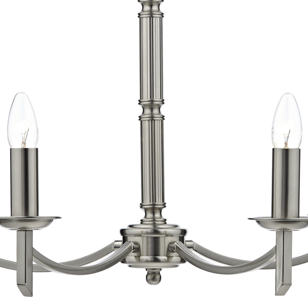 Ambassador 5 Light Armed Pendant Satin Chrome Fitting Only