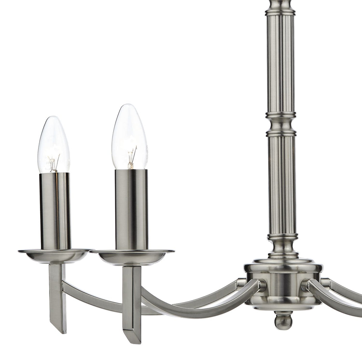 Ambassador 5 Light Armed Pendant Satin Chrome Fitting Only