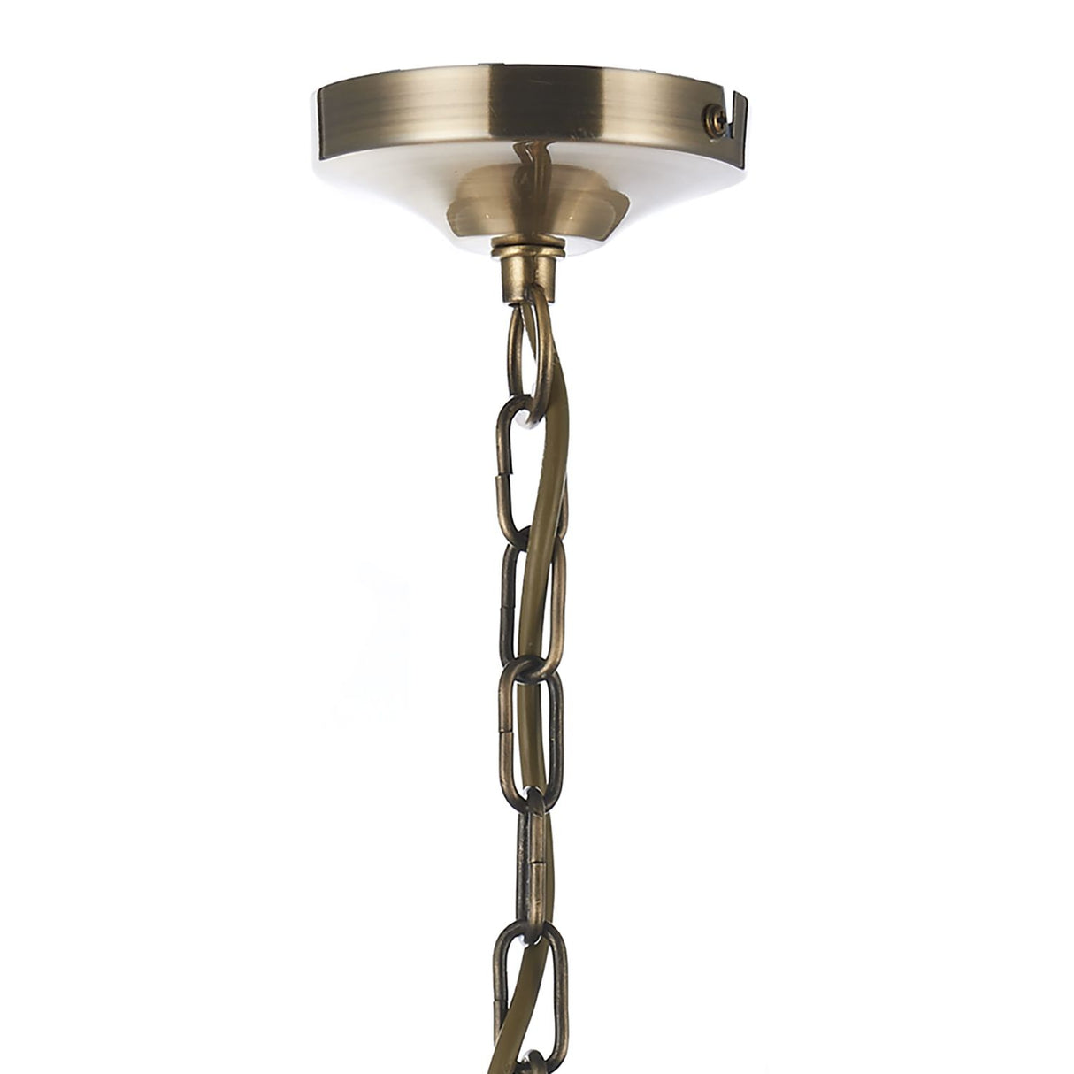 Ambassador 5 Light Armed Pendant Antique Brass Fitting Only