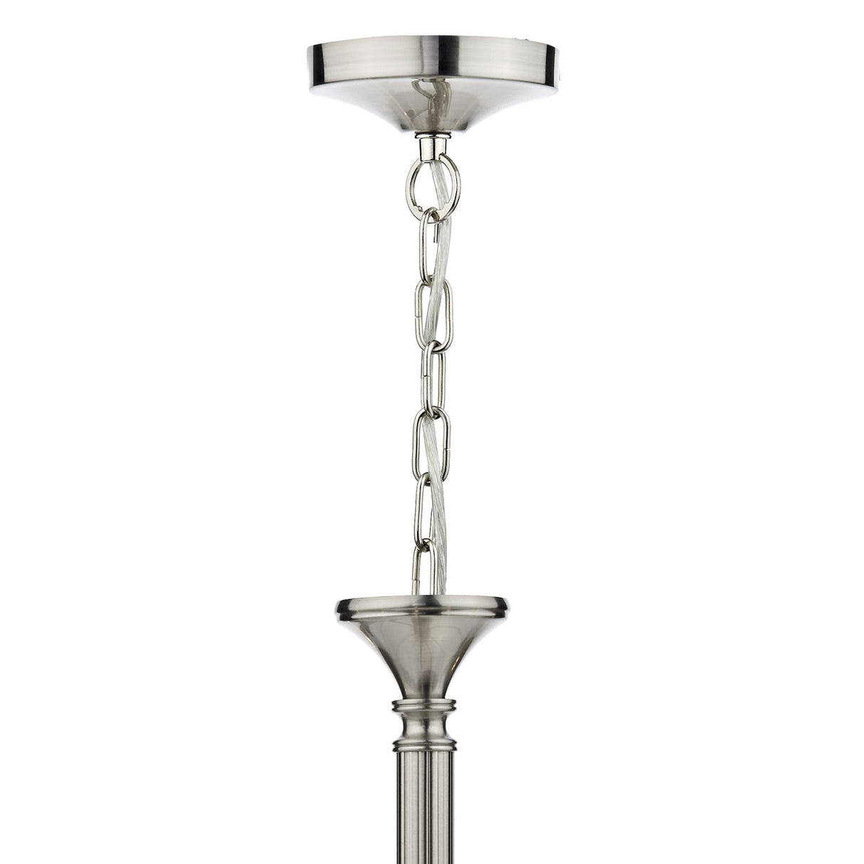 Ambassador 8 Light Armed Pendant Satin Chrome Fitting Only