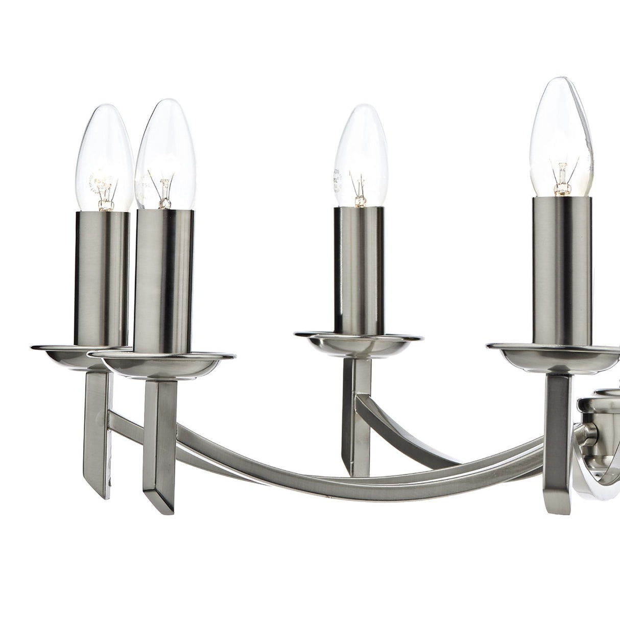 Ambassador 8 Light Armed Pendant Satin Chrome Fitting Only