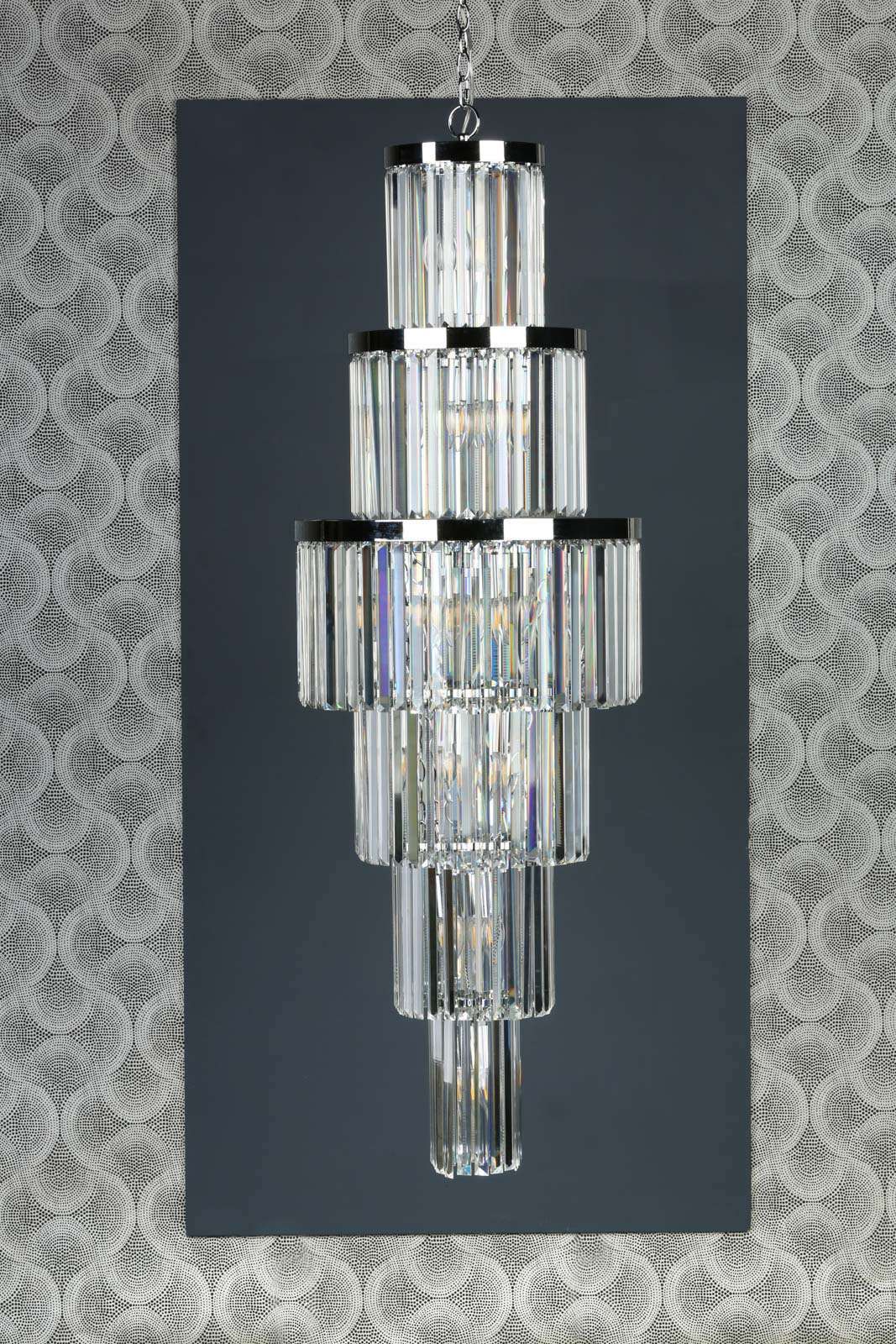 Angel 28 Light Chandelier Crystal and Polished Chrome