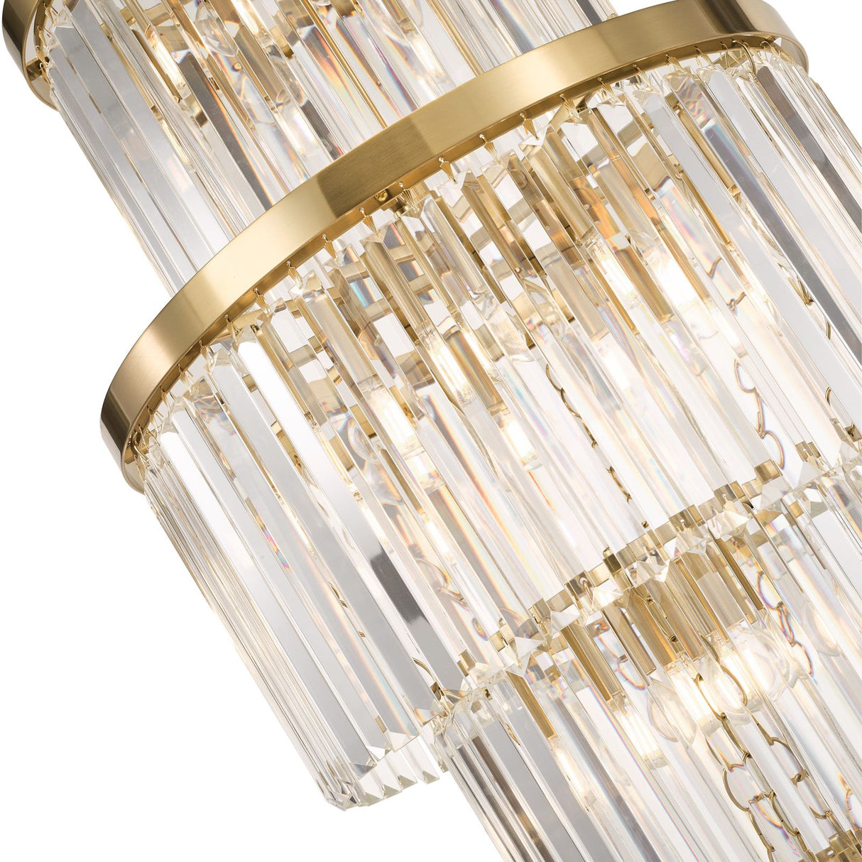 Angel 28 Light Chandelier Crystal and Antique Gold
