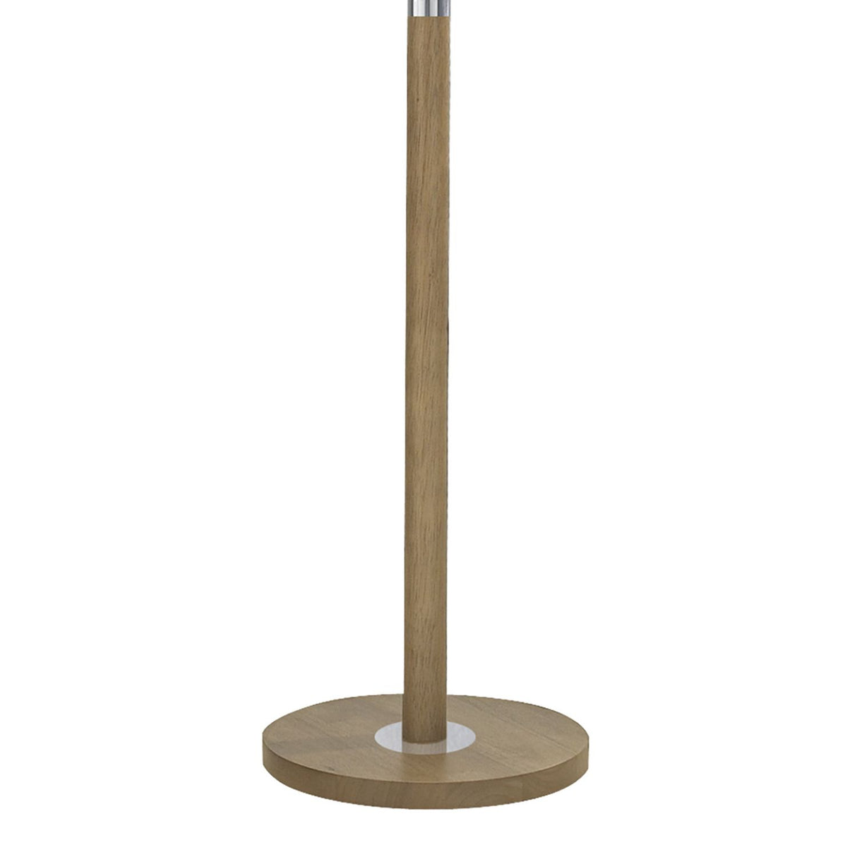 Elegant Light Wood Floor Lamp with Cream Shade