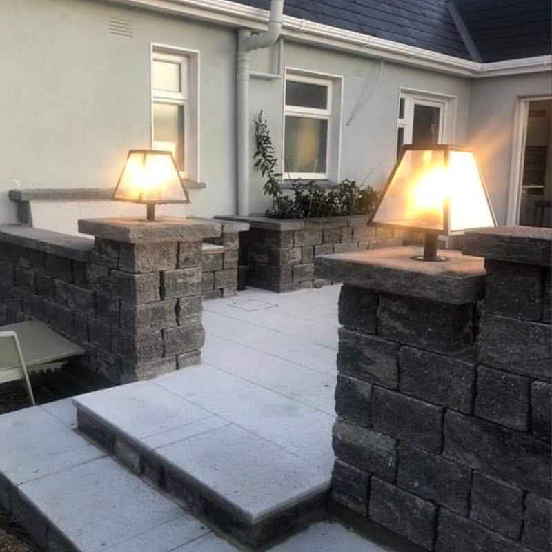 Contemporary pier light in galvanised steel 0.38m (BRP2)