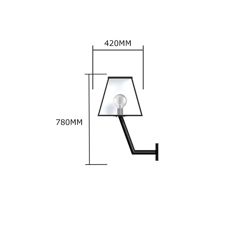 Contemporary wall light with angled bracket 0.78m (BRW1)