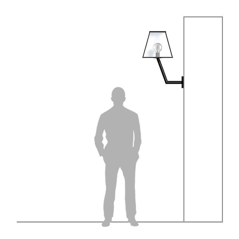 Contemporary wall light with angled bracket 0.78m (BRW1)