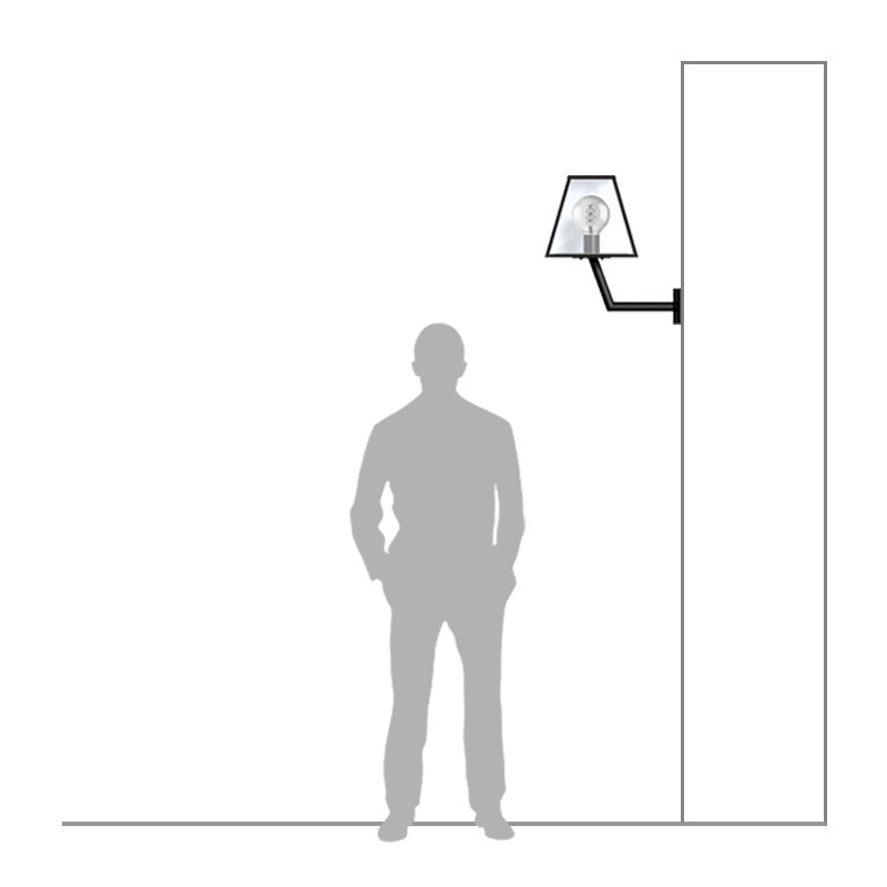 Contemporary wall light with angled bracket 0.5m (BRW2)