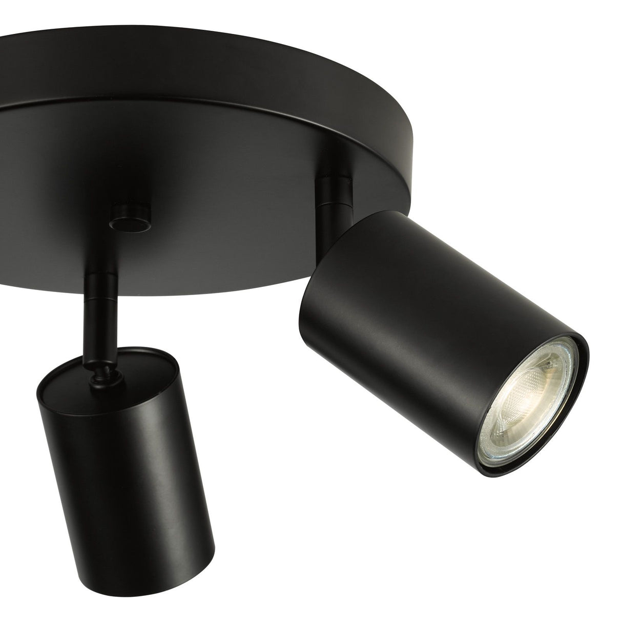 Cawley 3 Light Plate Spotlight Matt Black