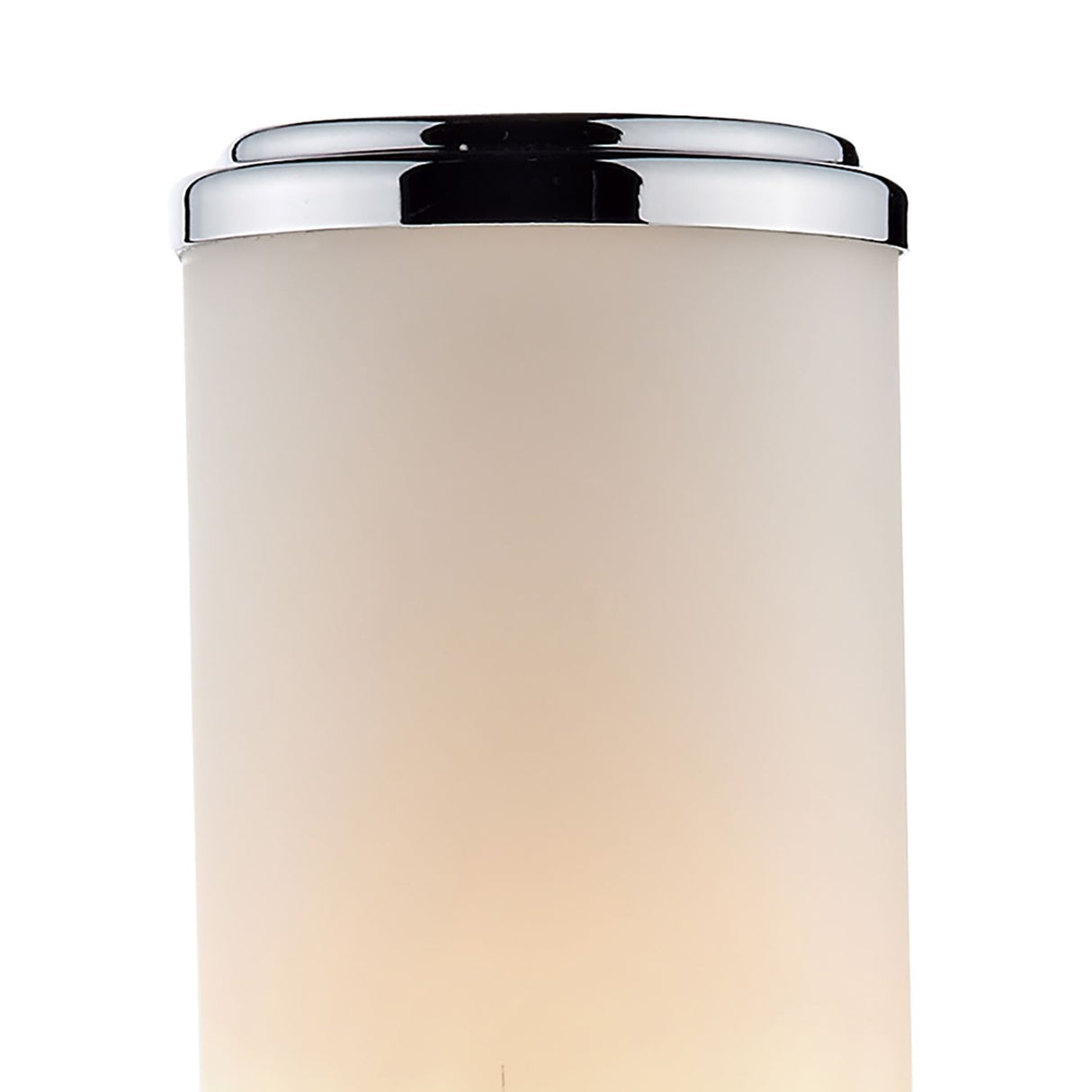Century Bathroom Wall Light Polished Chrome Opal Glass IP44