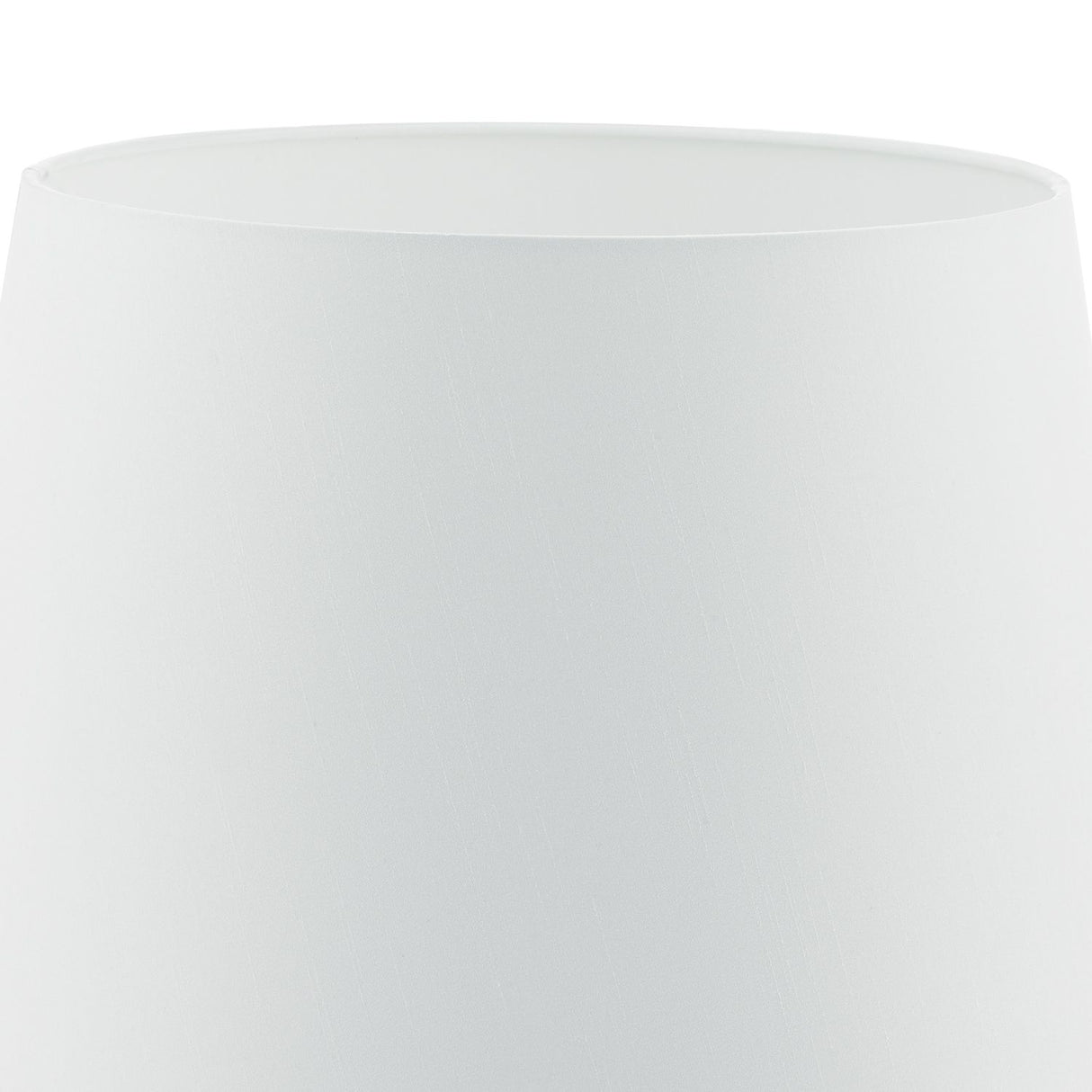 Cezanne White Faux Silk Tapered Drum Shade White 40cm