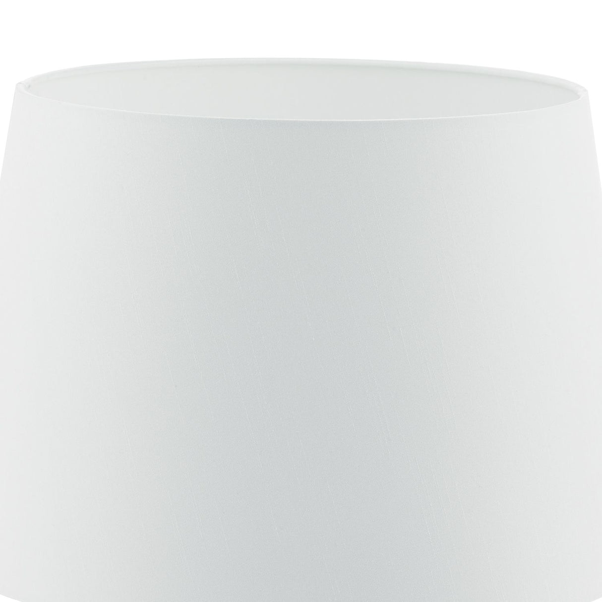 Cezanne White Faux Silk Tapered Drum Shade 45cm