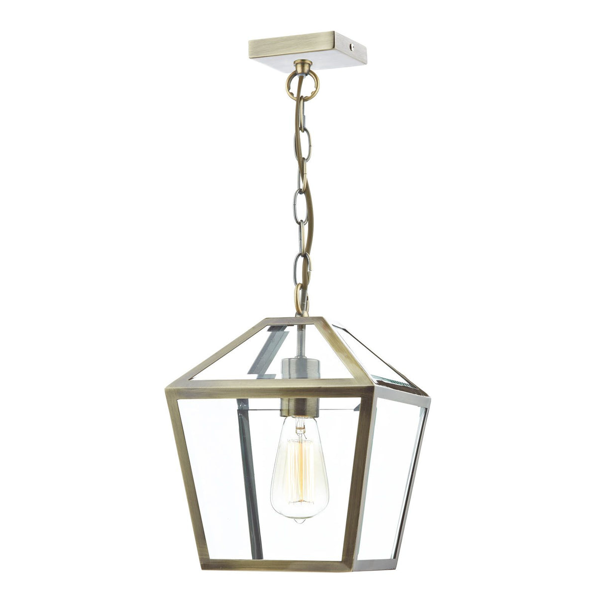 Churchill 1 Light Pendant Antique Brass